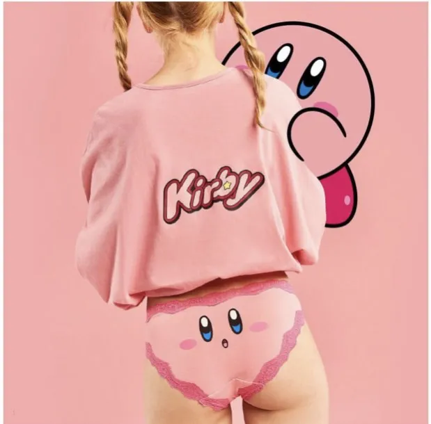 

Kirby Tshirt cosplay costume Super Star Kirby x YUMMY Batwing Loose Top Women Girl Summer Lolita Sweet Summer Tee Shorts Panties
