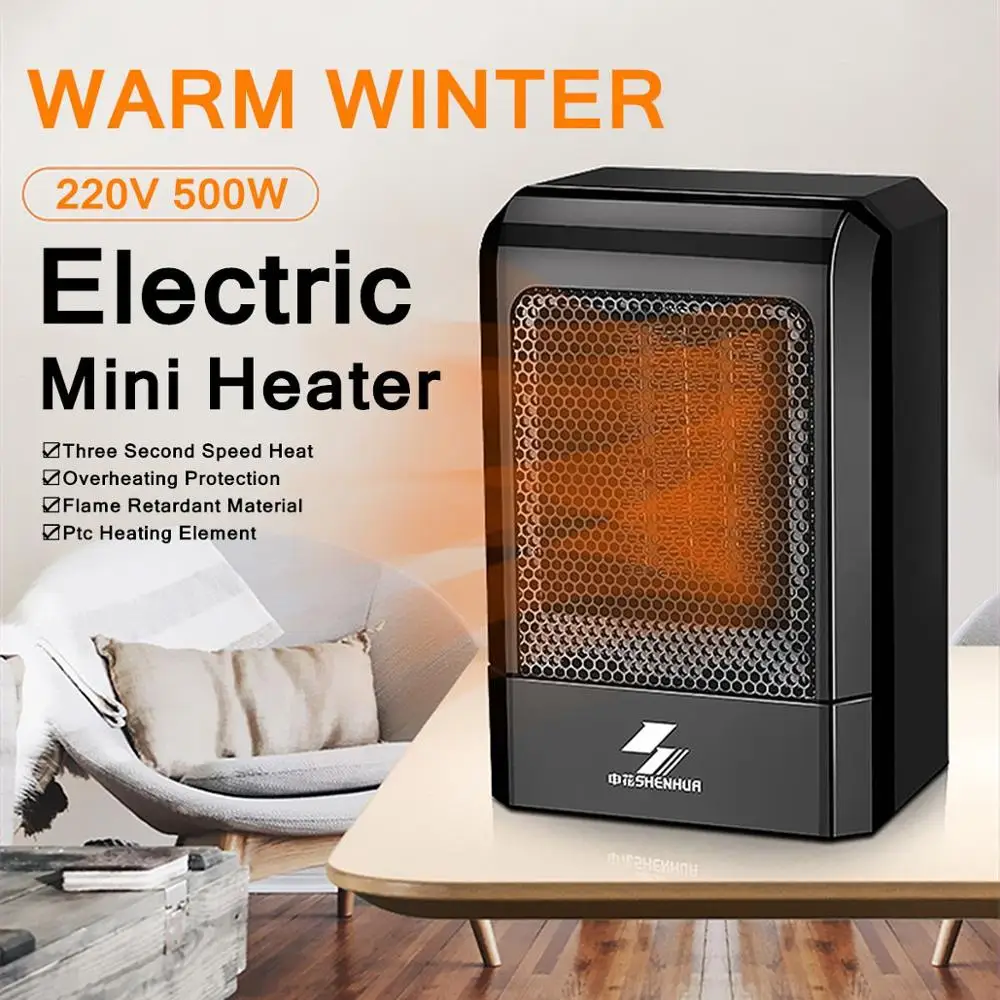 Electric Heater Mini Portable Home Heating Fan 500W Miniature Low Power  Small Sun Heating Machine Low Noise Warm Air Blower - AliExpress