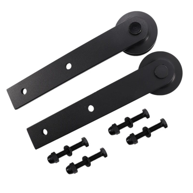 

1Set Black Steel Sliding Barn Wood Door Roller Hardware Replacement Hanger