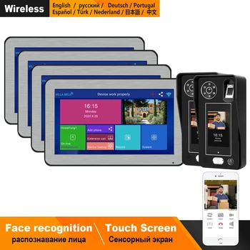 

Homefong IP Doorbell WIFI Video Intercom Wireless Face Recognition Intercom System Kits Touch Screen Support Smart Phone Control