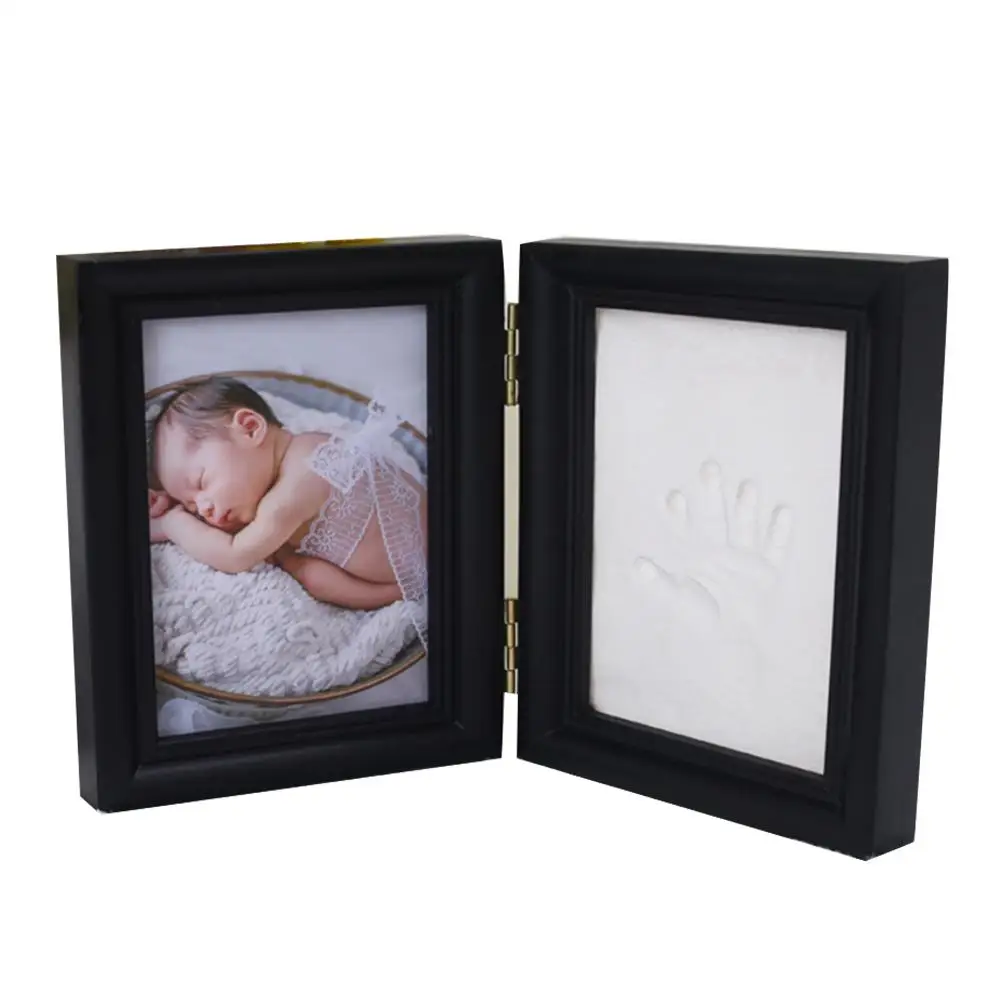 Фоторамка для новорожденного ребенка, ручная печать, сувенир с деревянной рамкой для дома, товары для детской памяти