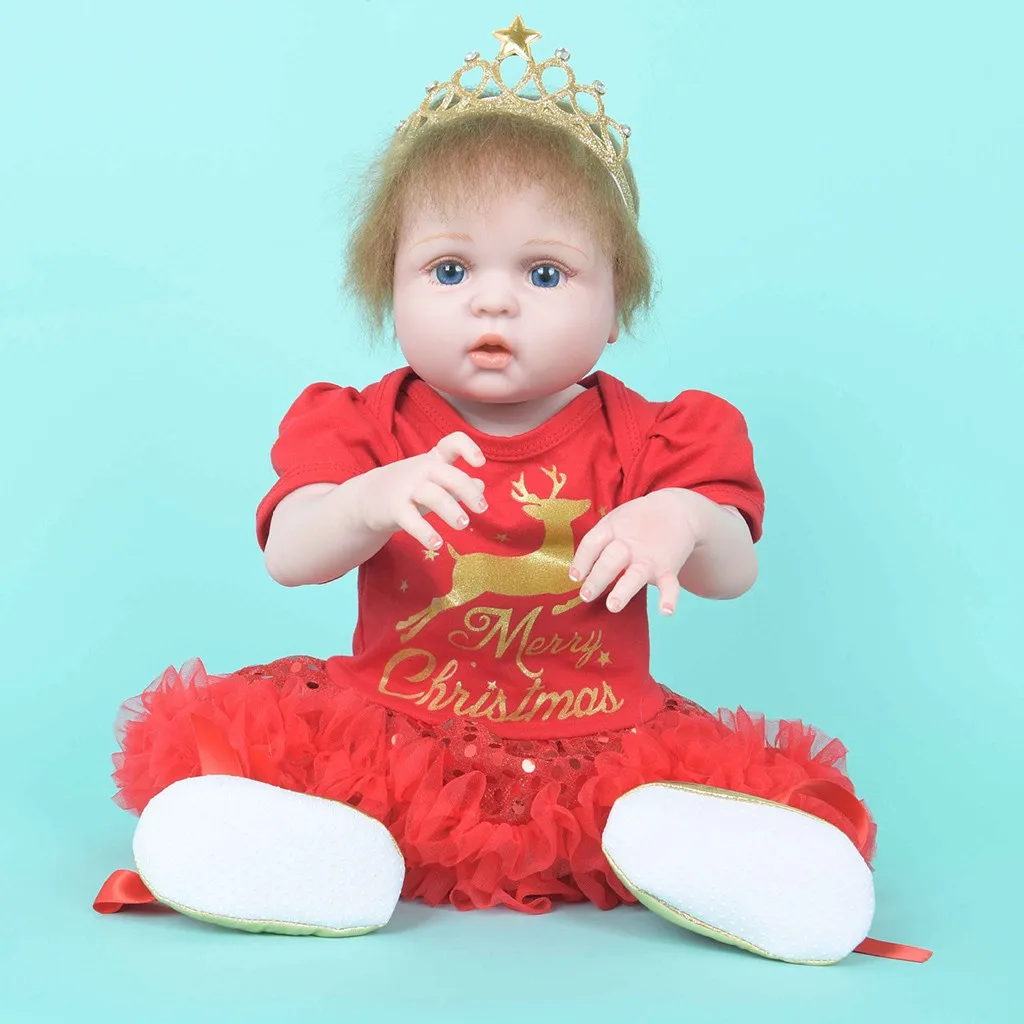 22 дюйма 55 см мягкие полностью силиконовые куклы Reborn Baby Реалистичная кукла Пупс полная виниловая Кукла-младенец кукла для девочек 8,7