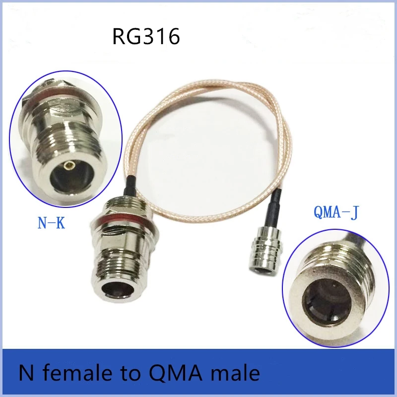 1 шт. N Женский к QMA Мужской РЧ коаксиальный кабель QMA-J N-K удлинитель Кабель-адаптер