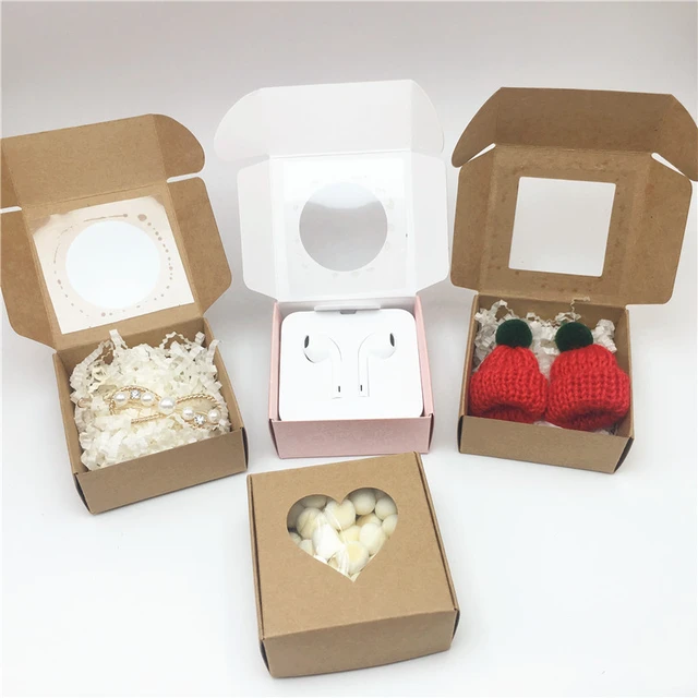 16 Pieces Valentines Day Treat Boxes with Windows Valentine's Day  Strawberry Boxes Valentines Day Goodie Boxes with PVC Heart Window Pink Red