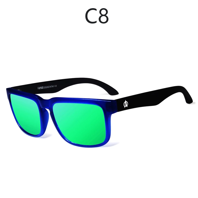 Viahda, брендовые Новые поляризованные солнцезащитные очки, мужские, крутые, для путешествий, солнцезащитные очки, высокое качество, очки Gafas с коробкой - Цвет линз: C8