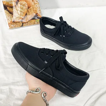 

Men women Vulcanized shoes AUTHENTIC skateboarding shoes women joker small black shoes canvas shoes low-top sneakers women