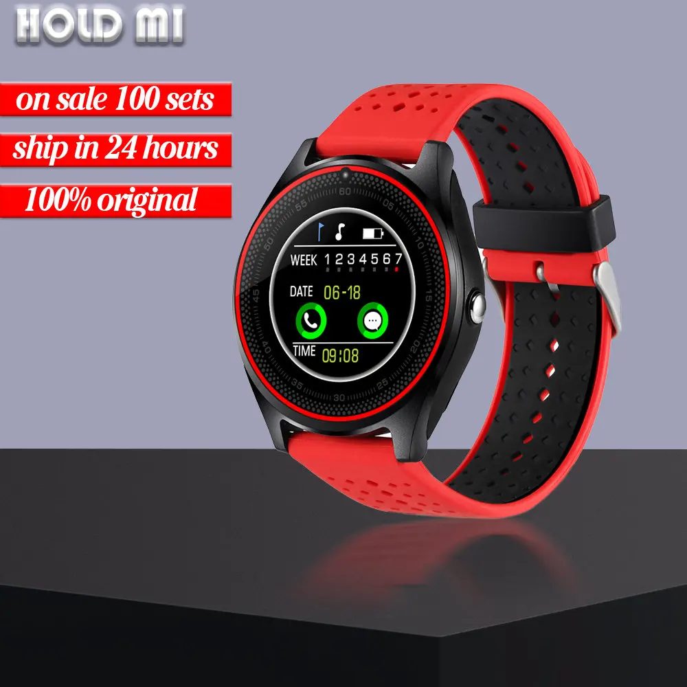 Bluetooth Smart Watch V9 with Camera Smartwatch Pedometer Health Sport Clock Hours Men Women Smartwatch For Android IOS Phone