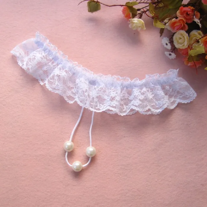 Women Sexy String Pearl Sexy Lace Panties Low Waist G String Thong Panties