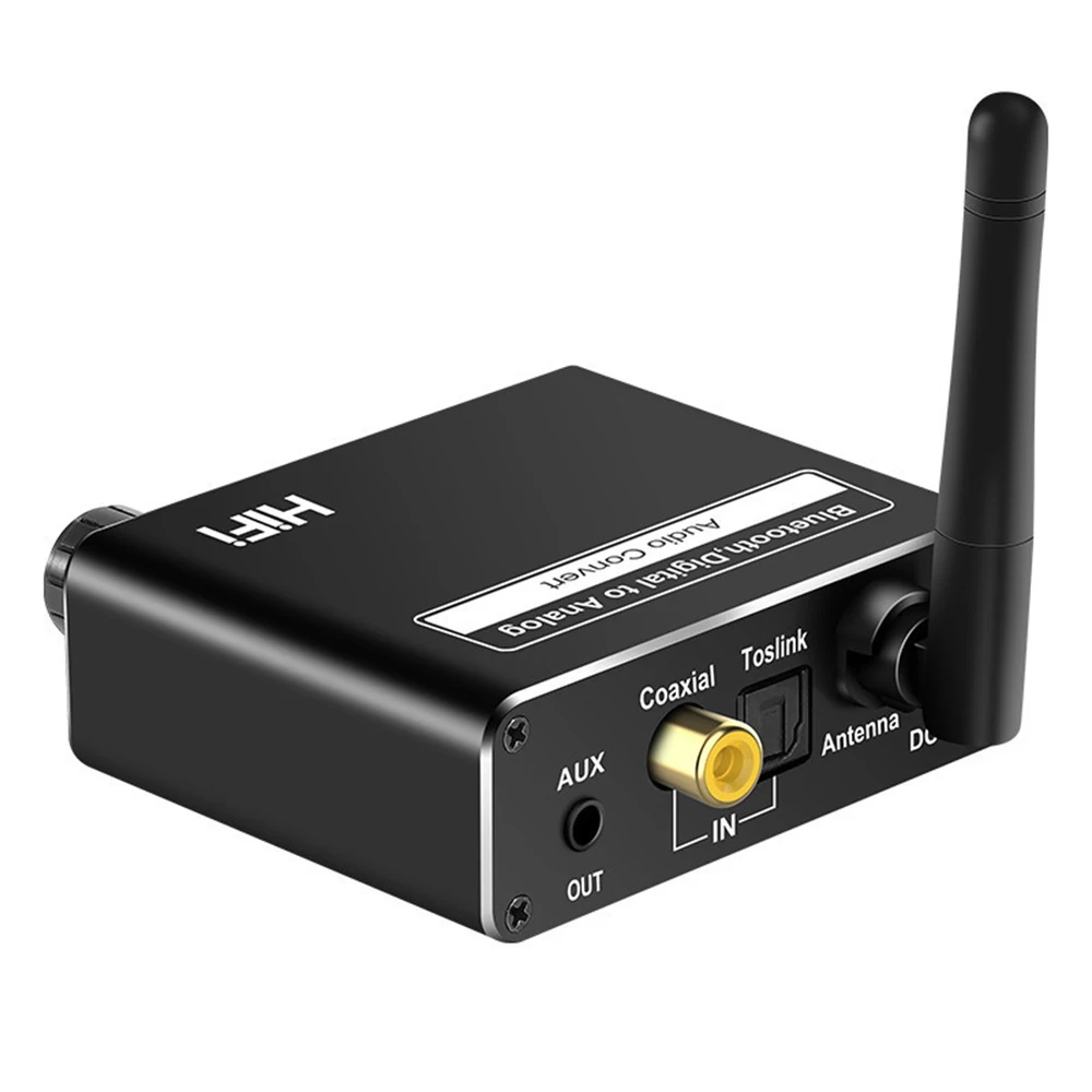 Digital to Analog Bluetooth-Compatible Receiver Audio Converter USB AUX 3.5 Jack RCA DAC Spdif Amplifier Decoder Optical Coaxial |