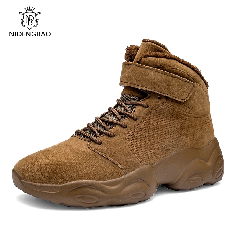 

Brand Winter Men Boots Big Size 38-46 Super Warm Men's Boots Sneakers Ankle Warm Plush Non-slip Snow Boots For Man Footwear