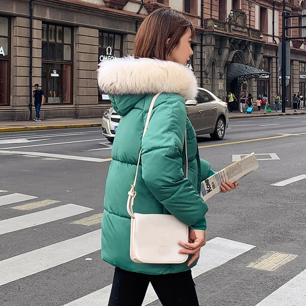 CHAMSGEND Womens Winter Jackets And Coats 2019 Parkas Wadded Warm LooseThick Outwear With A Hood Large Faux Fur Collar 1022
