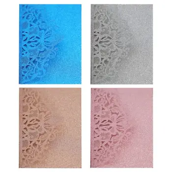 

10pcs Bride Groom Hollow Wedding Party Invitations Card Delicate Lace Greeting