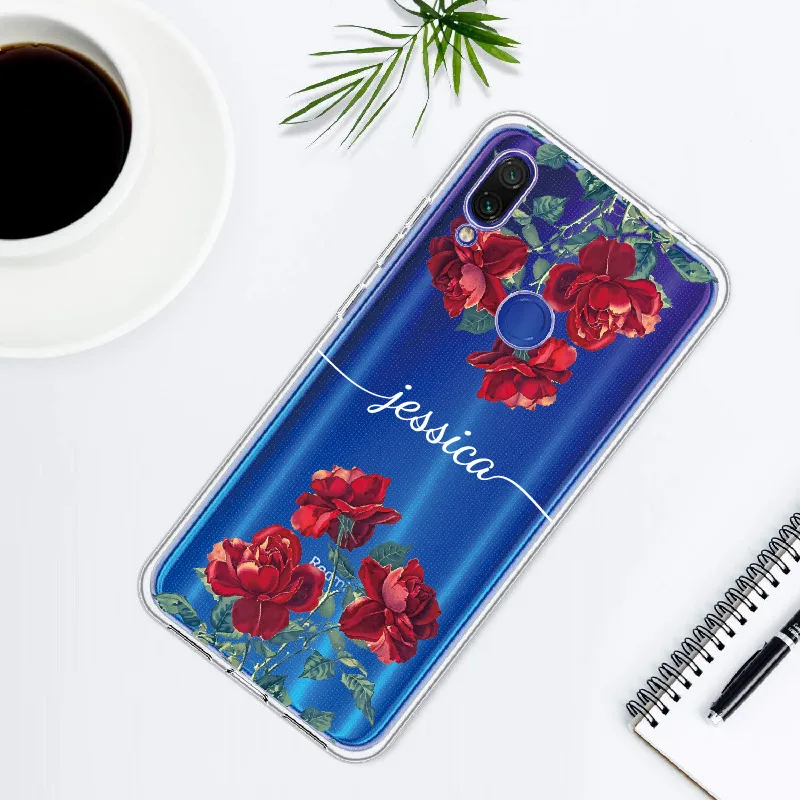 Custom Personalized your Initial Name Flower Phone Case For Xiaomi Mi Redmi Note 5 6 7 8 9 10 lite Pro Plus Soft TPU Clear Case Custom Personalized your Initial Name Flower Phone Case For Xiaomi Mi Redmi Note 5 6 7 8 9 10 lite Pro Plus Soft TPU Clear Case
