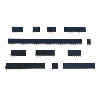 

10PCS 2.54mm Single Row Female 2-40P PCB socket Board Pin Header Connector Strip Pinheader 1x 2P 3 4 6 10 12 14 16 20 40Pin