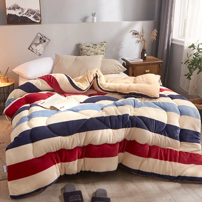 Flannel Warm Winter Wool Quilt Thicken Comforter Duvet Blanket