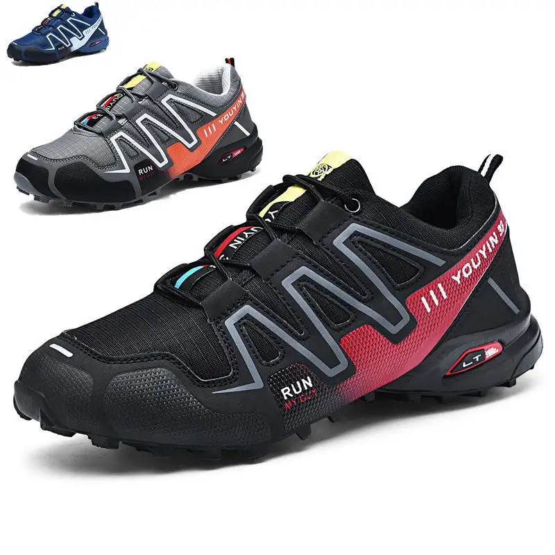 

2019 New Style Outdoor Climbing Boots Men's Anti-slip Wear-Resistant Off-road Running Shoes Large Size Hiking Travel Shoes 46
