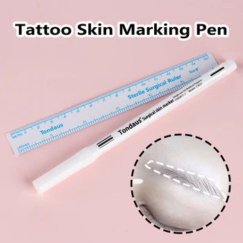 

1Pcs Pro Eyebrow Tattoo Skin Marker Pen White Surgical Scribe Microblading Pen Permanent Waterproof Body Art Makeup Tools
