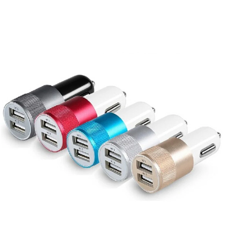 

Car power adapter Universal DC 3.1A Portable Mini 2-Port USB Car Charger For Phones laptop