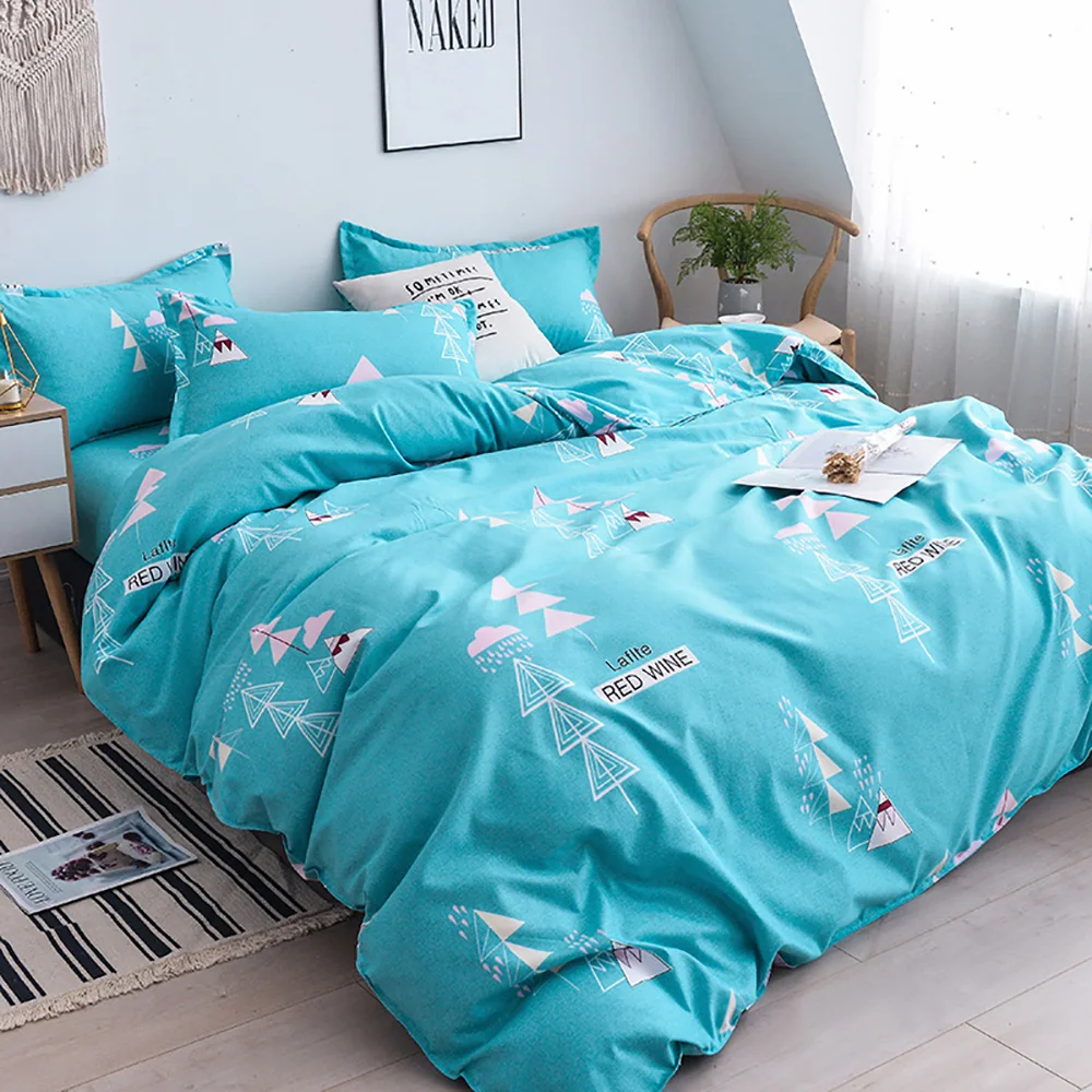 Thumbedding Pine Bedding Set Cartoon Mountain Innovation King Size Duvet Cover Blue Queen Full Twin Single Unique Design Bed | Дом и сад