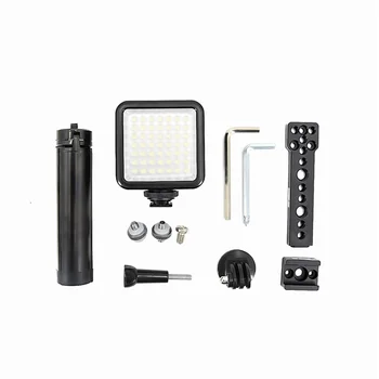 

Vlog Video LED Light Tripod Kit Outdoor Travel Expansion Bracket Gimbal Stabilizer Selfie Multi-function For DJI OSMO Mobile 4 3