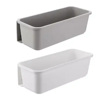 

Wall Mount Hanging Storage Rack Cabinet Drawer Pull Basket Seasoning Box Holder E7CB