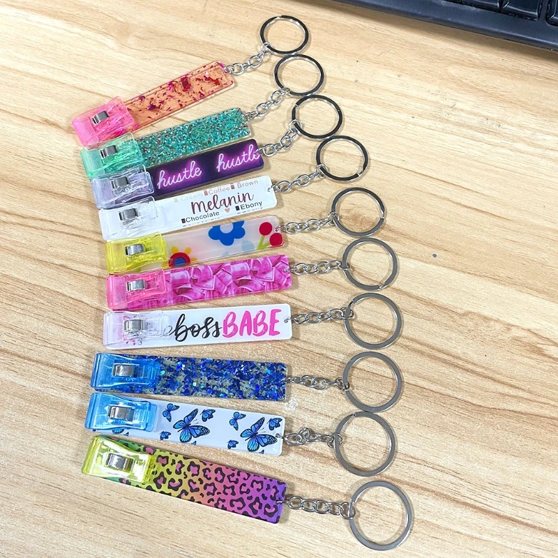 Extracteur De Carte Pour Manucure – Porte-carte à Pompon Rose – Femme
