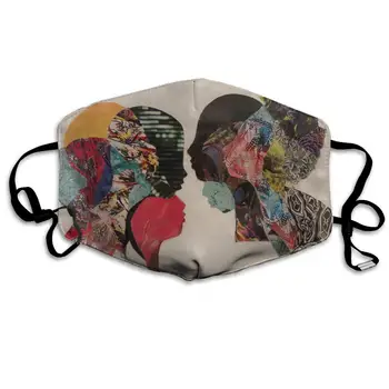 

Unisex Print Mouth Mask - Colorful Brain Sisters Talking Polyester Anti-dust Mouth-Muffle - Fashion Washed Reusable Face Masks