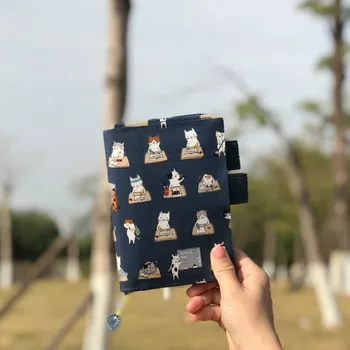 

Cute Study Cat Hand Made A6 Journal Cover For Standard A6 Fitted Paper Book