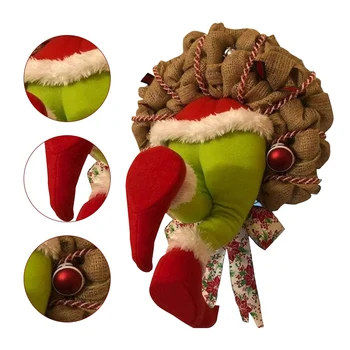 

Christmas Thief Garland Burlap Material Adjustable Plush Leg Pendant Santa Decorations Fireplace Pendant*
