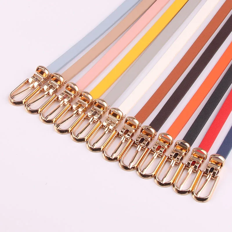 

New Multi-color Decorative Dress With Sweater Thin Belt Ladies Wild Pin Buckle PU Small Belt Korean Version Of The Belt