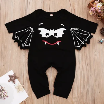 

Casual Round Neck Jumpsuits Newborn Baby Girls Boys Autumn Long Sleeve Rompers For Infant Baby Halloween Party Clothing D30