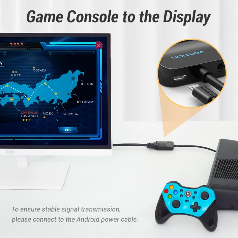 Vention HDMI в VGA конвертер 1080P цифро-аналоговый для ноутбука Xbox PS4 ТВ проектор Видео Аудио Кабель VGA в HDMI адаптер Vention HDMI в VGA конвертер 1080P цифро-аналоговый для ноутбука Xbox PS4 ТВ проектор Видео Аудио Кабель VGA в HDMI адаптер