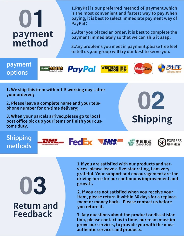 shipping and feedback