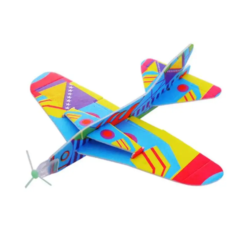 Creative Hand Throwing Flying Aircraft Toys 360 Degree Revolving Airplane Model Self Assembled Puzzle For Kids |