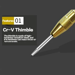 5 Inch Automatic Center Pin Punch Spring Loaded Marking Starting Holes Tool High Speed Steel Punch Dot Punch