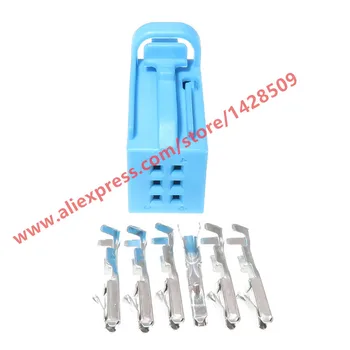 

10 Sets 6 Pin Automotive Tire Pressure Plug Wire Socket For VW 1-1534121-5