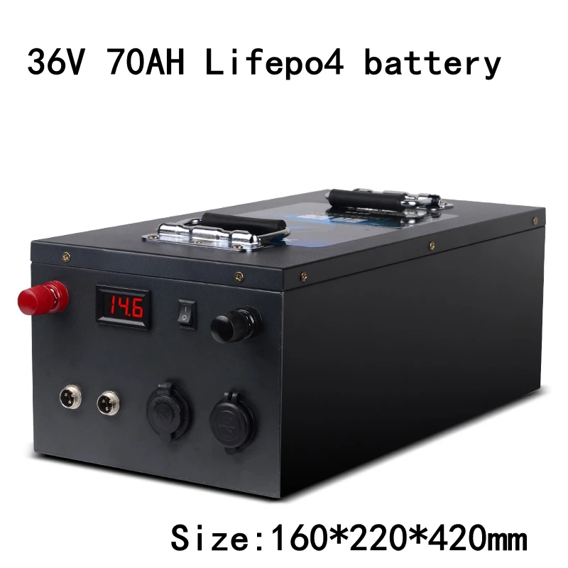 36v 70ah lifepo4 аккумулятор водонепроницаемый с 100A BMS для солнечной RV фотоэлектрической лодки Троллинг мотор lbs+ 10A зарядное устройство