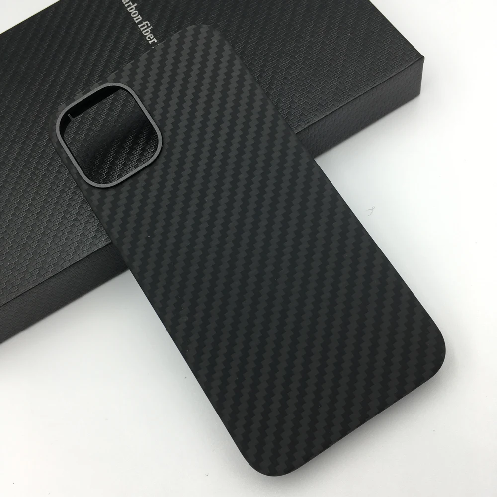 Real Carbon Fiber Phone Case for iPhone 12 Pro Max Ultra Thin Anti-fall Carbon Fiber Hard Cover Cases for iPhone 12 Mini