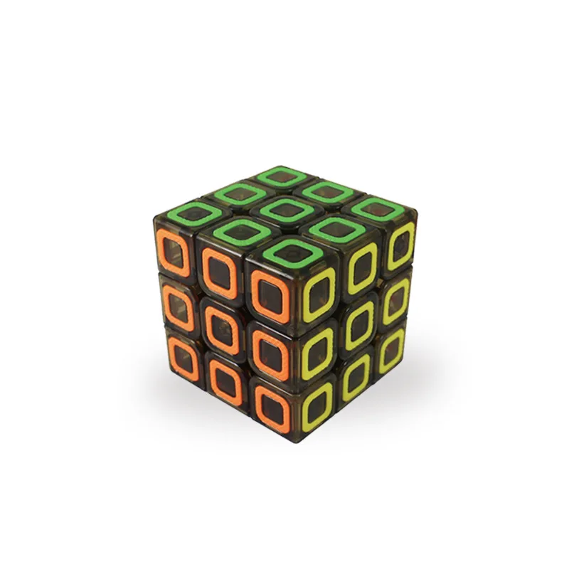 Прозрачный черный 3x3x3 Mo Fang Ge волшебный куб-случайный стиль упаковки Детские Кубики Игрушки Рождественский подарок
