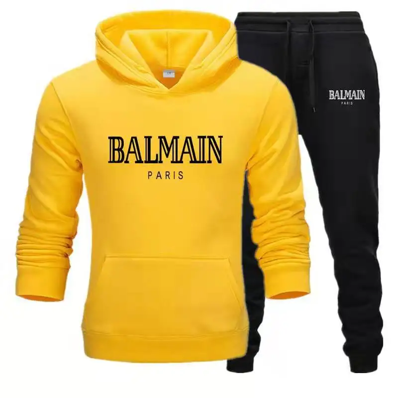 The picture color nueva Sudadera con capucha otoño deporte traje твердых con capucha hombres Повседневное algodón Otoño/invierno cálido sudaderas mu - Цвет: The picture color