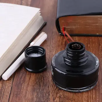 

50ml Bottled Glass Black Smooth Writing Fountain Pen Ink School Student Stationery Office Supplies