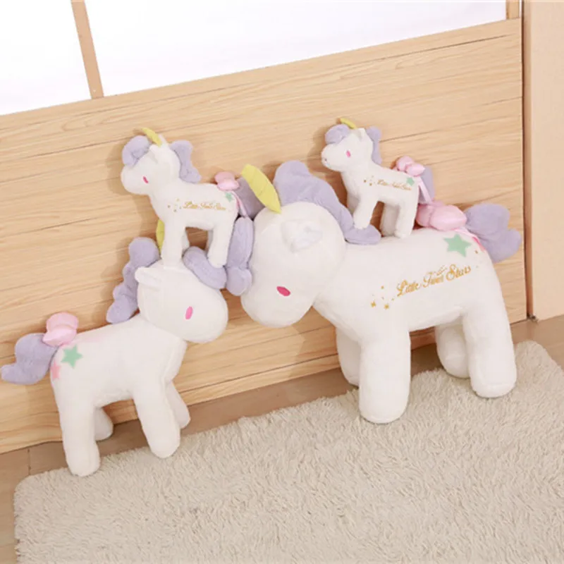 

Cartoon Stance Unicorn Plush Toy Doll GIRL'S Heart Pony Doll Pacify Doll Pillow Children Gift