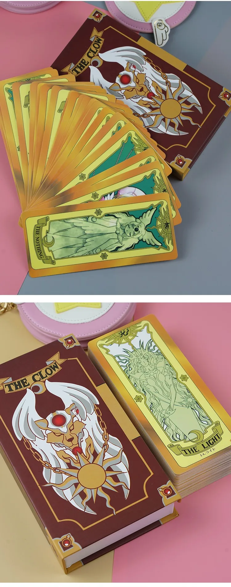 Japan Anime Card Captor Sakura Magic Mahou 54 Pieces Clow Cards Tarot Cards  Set Collection Toys Gift - Magic Tricks - AliExpress