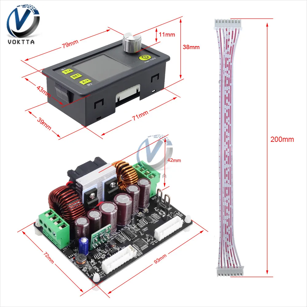 50V DPH5005 Programmable Buck-boost Converter Color Screen Display Adjustable Power Supply With USB And Bluetooth Communication