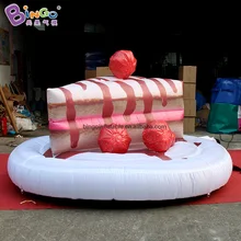 Восхитительная надувная Клубничная модель торта 3x3x1,2 м, вечерние украшения/торт на день рождения/надувная десертная модель, воздушные шары, игрушки