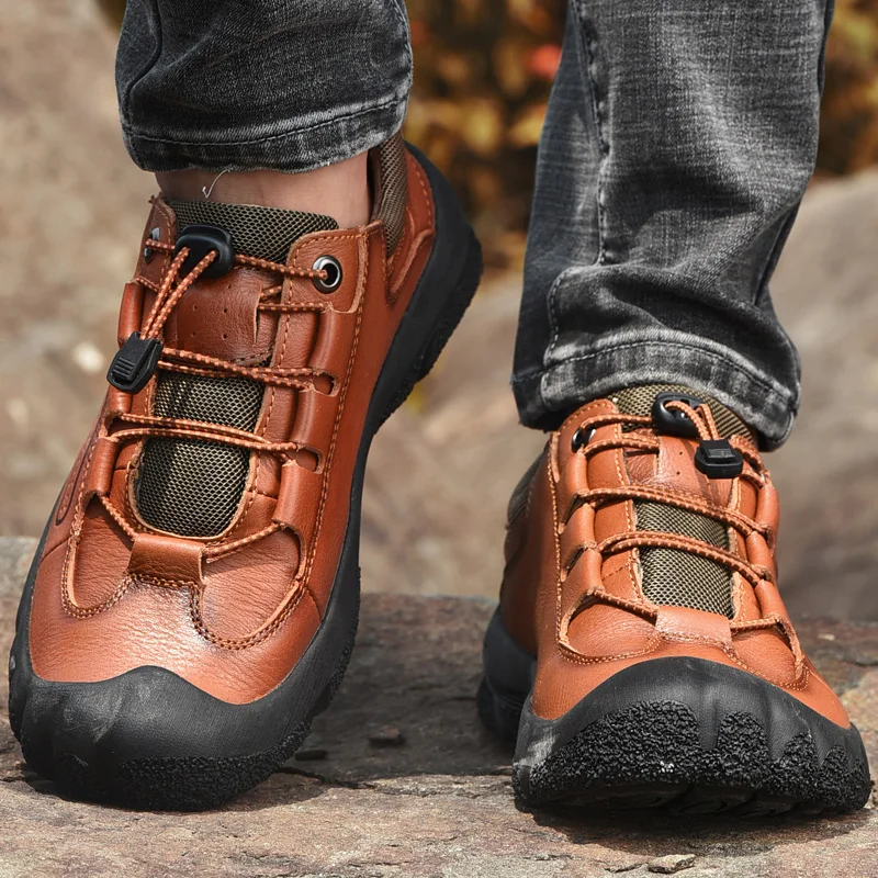 

Plus Sizes Autumn Winter Casual Shoes Men Genuine Leather Handmade Vintage Male Sneakers Black Soft Flats Hombres