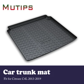 

Mutips Car Cargo rear trunk mat For Citroen C4L 2013 2014 2015 2016 2017 2018 2019 Anti-slip carpet Waterproof mat Styling auto