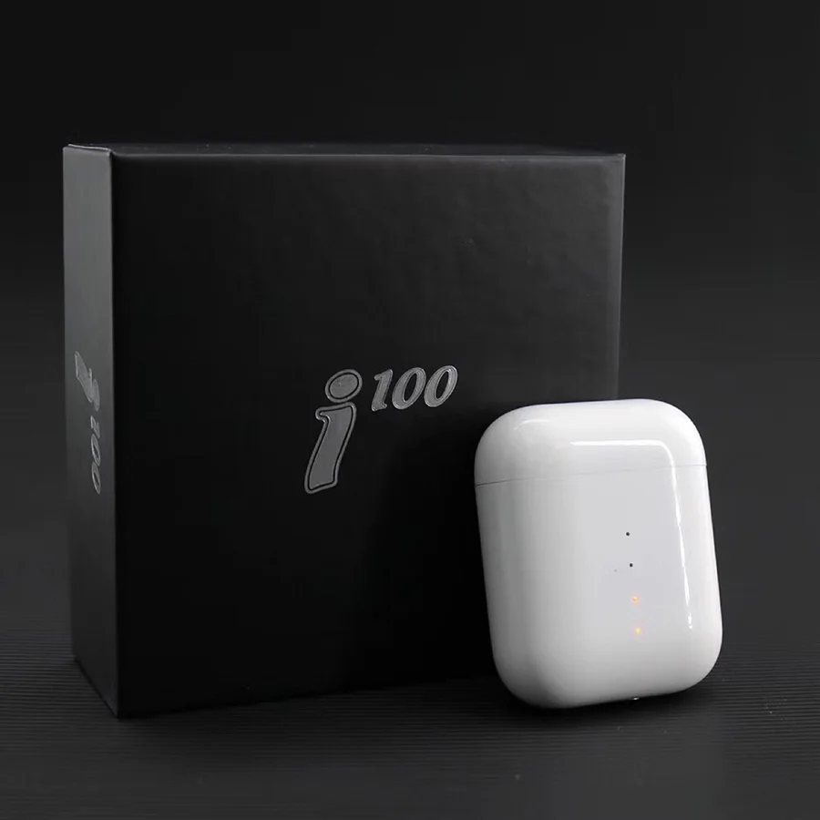 i100 tws Bluetooth наушники беспроводные Bluetooth 5,0 наушники Сенсорное управление для Android IOS PK i10 i200 i1500 i88 i666 V8 - Цвет: Black retail box