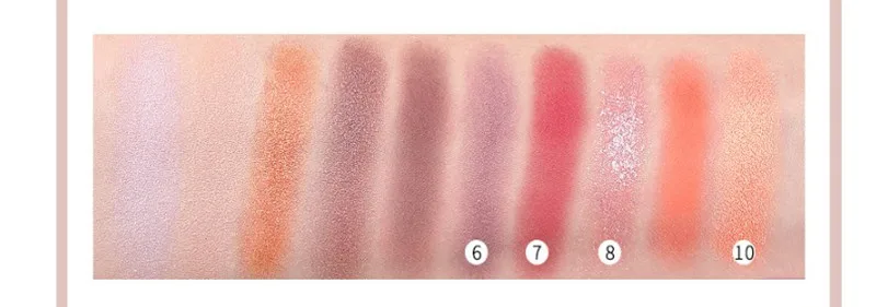 10 Colors A Set Earth Color Eyeshadow Palette Glitter Eye Palette Nude Beauty Maquiagem Matte Silky Pigments Eye Shadow Brush