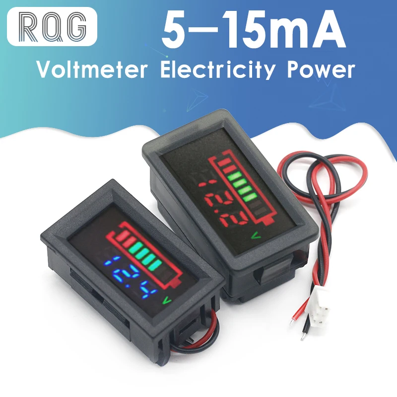 Dual Digital Display Multi-function Vehicle Voltmeter Electricity Power 5-15mA Two-wire Meter Red | Инструменты